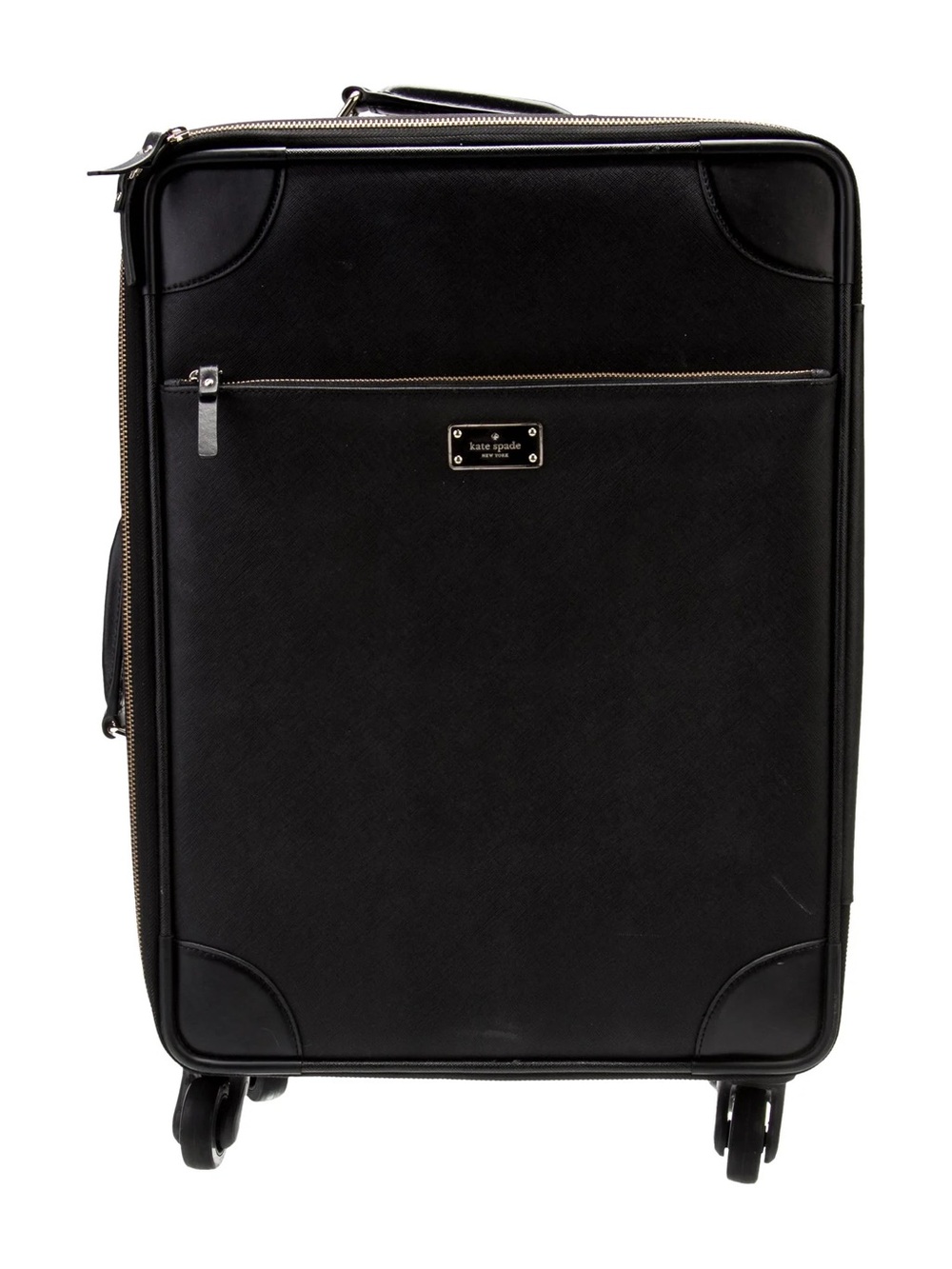 kate spade bon voyage black leather luggage set